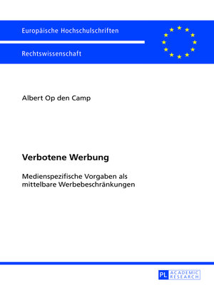 cover image of Verbotene Werbung